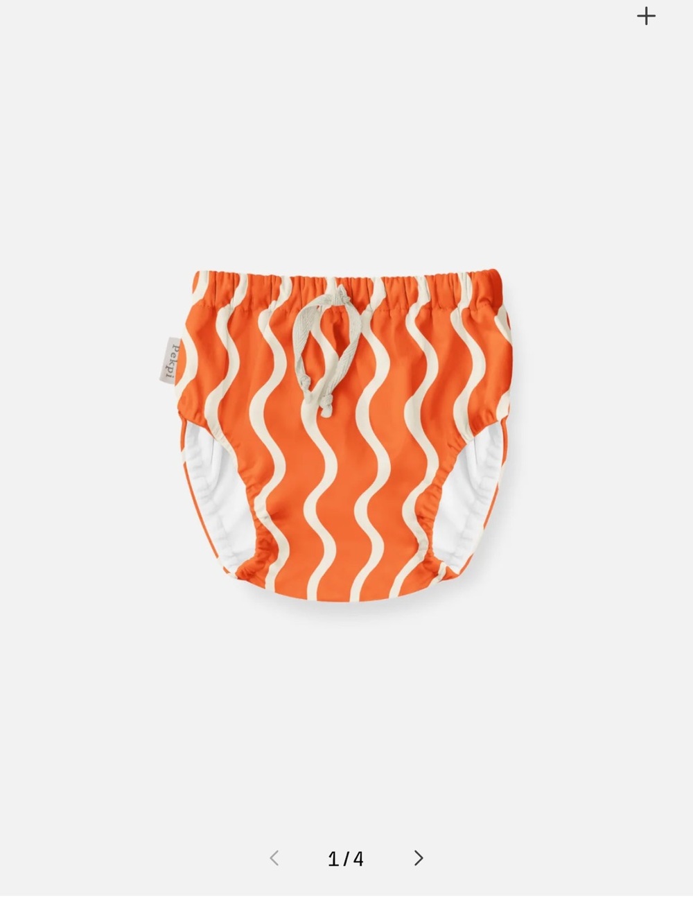 Pekpi Reusable Swim Diaper Wavy-Stripe Orange Kids
